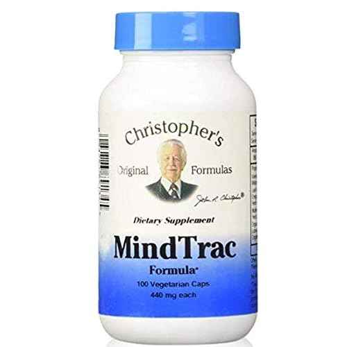 Christopher's Original Formulas MindTrac Formula, Natural Mood Support & Memory Supplements 100 Caps - Pack of 2