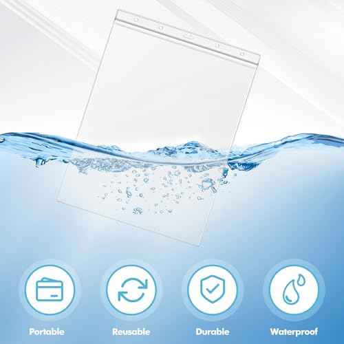 Outus 30 Pcs 8.5" x 11" Job Ticket Holders Page Protectors Waterproof Document Holder Heavy Duty Dry Erase Pocket for Documents, Photos, and Wall Sign Display