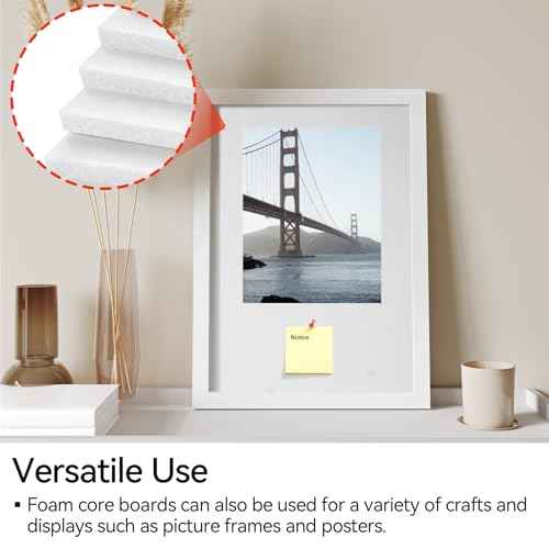 10 Pack Foam Boards,Thickness White Foam Core Backing Board 3/16" Foam Poster Boards for Mounting Photographs and Artwork, 3-D Modeling, Signage, Poster Making in School, Office (A3,12"x16.5")
