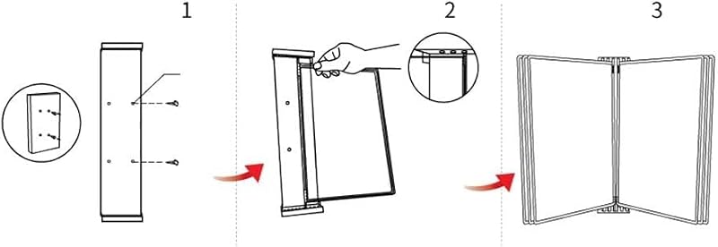 Gray Wall Mounted Flip Chart System A4 Display File Holder for Office & Exhibitions