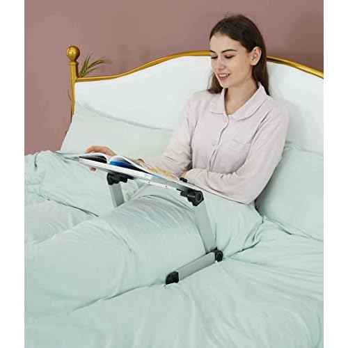 MNKXL Extra Large Book Stand Adjustable for Bed Sofa, Multifunctional Laptop Holder with Page Clips, Ergonomic Multi Heights Angles, Cooking Stands Heavy Textbook Portable, Black, 19.5 x 10 inches