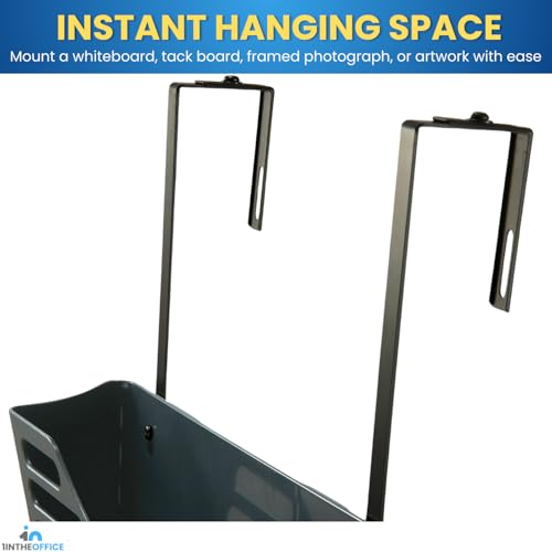 Adjustable Cubicle Hangers Set of 4 - Office Wall Mounts for Whiteboards & Files