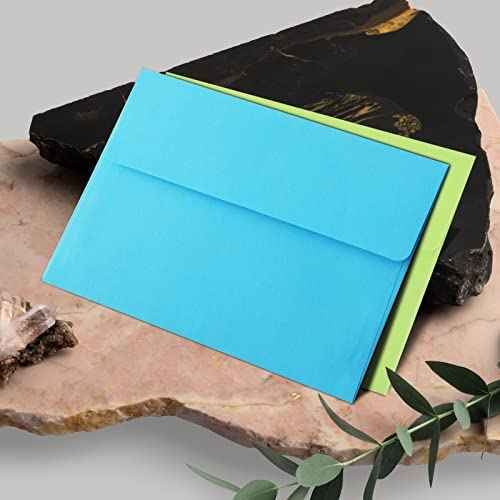 Granhoolm 50 pack 4x6 Envelopes,A6 Invitation Envelopes 6.5 x 4.75 For 4x6 Cards- Peel & Press,Ideal for Invitations,Weddings,Parties,Greeting Cards,Photos(colorful)