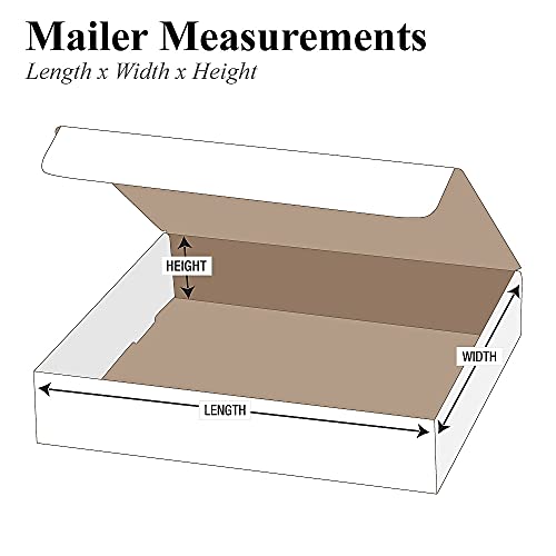 Aviditi White Literature Mailing Boxes, 9 x 6-1/2 x 2-3/4 Inches, Pack of 50, Crush-Proof, For Shipping, Mailing and Storing