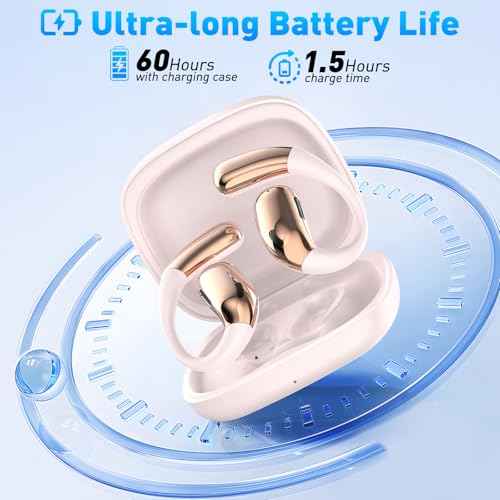 AI Translation Earbuds Real Time,140+Language Translator Earbuds,Easy to Operate,Wireless Bluetooth Translation Earbuds,Long Battery Life,Compatible with iOS&Android(Pink)
