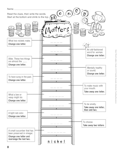 Daily Word Ladders for Grades 4-6 - Educational Reading Practice Book