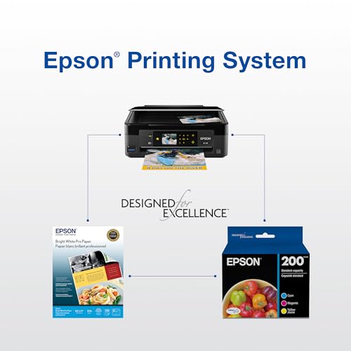 EPSON 200 DURABrite Ultra Ink Standard Capacity Black & Color Cartridge Combo Pack (T200120-BCS) Works with WorkForce WF-2520, WF-2530, WF-2540, Expression XP-200, XP-300, XP-310, XP-400, XP-410