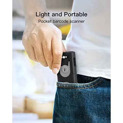 Inateck Bluetooth Scanner 1D Barcode Scanner 2.4Ghz USB Adapter, Screen Scanning, Exclusive Shortcuts, BCST-43