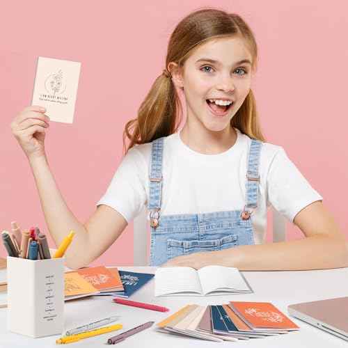 48 Set/96 Pcs Positive Affirmation Gift Set Gratitude Notebooks with Pens Small Bags Motivational Encouragement Notepads Daily Affirmations Journal for Women Stress Relief Self Care (Simple)