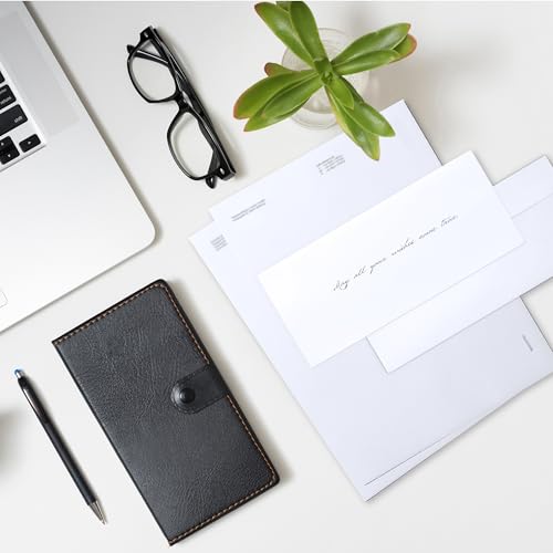 Zzrywuty #10 Business Envelopes 60 Pack Self-Seal Windowless Security 4-1/8 x 9-1/2 Inch White