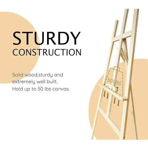 Wooden Painting Easel Stand, Adjustable£¦Folds Flat for Storage, Ideal for Painting, Office Presentations, Posters, Signage
