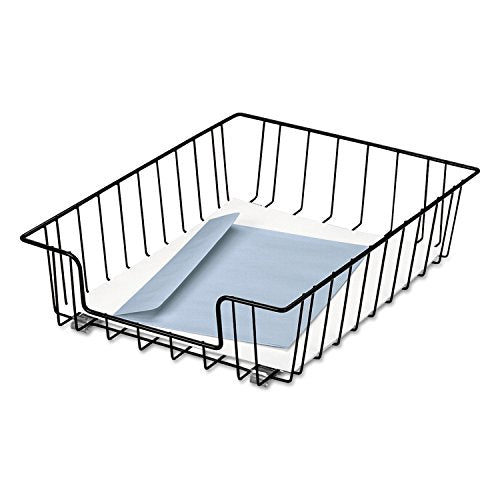 Fellowes 3-Inch Letter Desk Tray Organizer, Wire, Black, 14.1 x 10 x 3 inches