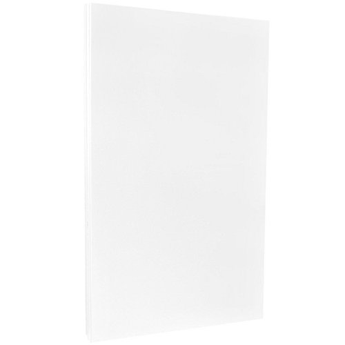 JAM PAPER Legal 80lb Cardstock - Glossy 2 Sided - 8.5 x 14 Coverstock - 216 GSM - White - 100 Sheets/Pack