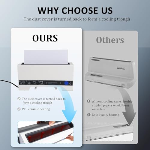 Thermal Cinch Binding Machine 110V 280 Sheets Book Binding Machine with 10 Letter Size Envelopes