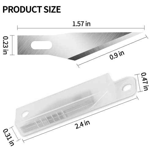 DIYSELF 20PCS Craft Knife Blades, SK5 Carbon Steel #11 Exacto Knife Blades Refill Hobby Art Blade Exacto Blade Cutting Tool with Storage Case for Craft, Hobby, Scrapbooking, Stencil