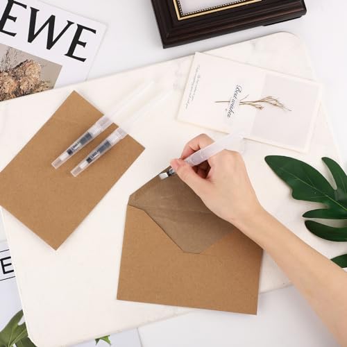 6pcs Envelope Moistener Pen with Nylon Brush for Sealing Letters & Mail
