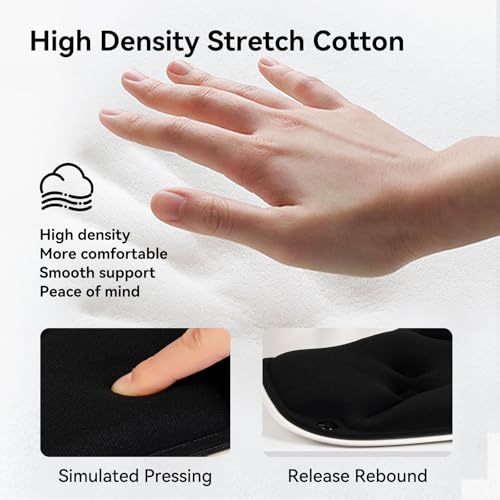 BKT Lumbar Support Seat Cushions Oversized Edition Ergonomic Office Chair for Students Office Workers Nursing Mothers Long Sitting Outdoor Fishing Floor Chair (XL-Black)