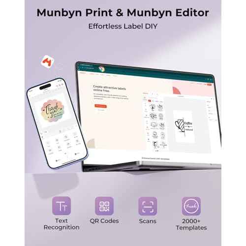 MUNBYN Bluetooth Thermal Label Printer, 130B Wireless 4x6 Shipping Label Printer for Shipping Packages Small Business Office or Home, Compatible with iPhone Android iPad Windows macOS Chrome Etsy eBay