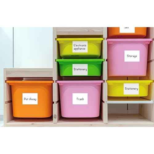 160 Pcs Removable Labels for Storage Bins - 6 X 4 inch, Tear Resistant & No Residue, Matte White Blank Box Labels for Home, School & Business Organization.