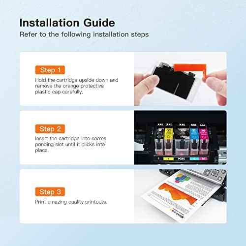 E-Z Ink Compatible Ink Cartridge Replacement for Canon CLI-281XXL 281 XXL for PIXMA TR7520 TR8520 TS6320 TS6120 TS6220 TS8120 TS8220 TS9120 TS9520 TS9521C Printer (Cyan, Magenta, Yellow) 6 Pack