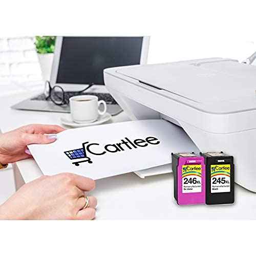 Cartlee Compatible Ink Cartridges Replacement for Canon Ink 245 and 246 PG-245xl CL-246xl for iP2820 MG2420 MG2920 MG2922 MG2520 MG2924 MX492 (2 Pack)