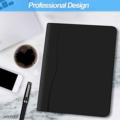 5 Pack Business Padfolio Portfolio with Letter Size Writing Notepads (New Black 5 Pack)