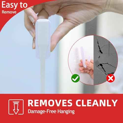 48 Large Hanging Strips Refill, No Damage Adhesive Strips for Wall Hooks, Removable Residue Free Picture Hanging Strips, Wall Sticky Double Sided Tape Heavy Duty Variety Pack
