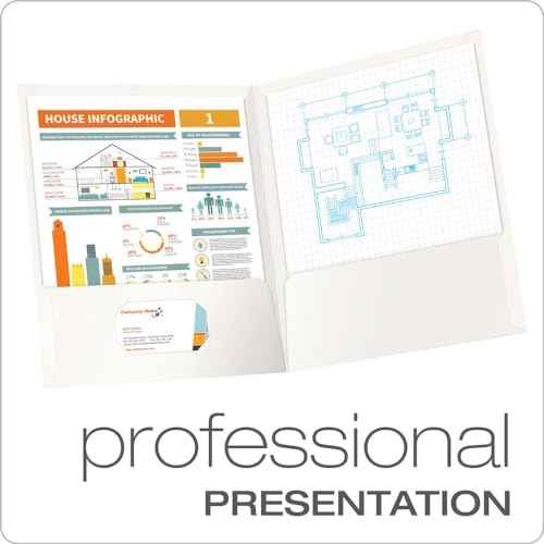 Oxford Laminated Twin-Pocket Folders, Letter Size, White, Holds 100 Sheets, Box of 25 (51704EE)