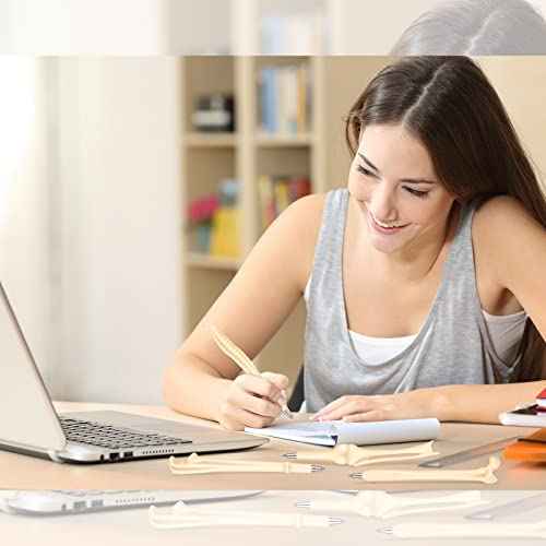 Halloween Bone Pens Novelty Bone Shape Ballpoint Pens Black Ink 1.0 mm Finger Pen Skeleton Ballpoint Pen Creative Novelty Pens for Artist Doctor Nurse School Office Halloween Party (120 Pcs)