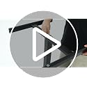 HAPPYMONT Brown Mobile Standing Desk with Wheels, 19"D x 26"W x 43"H