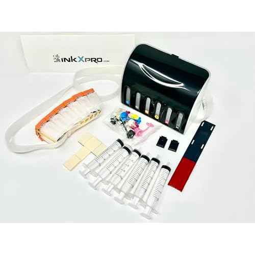 EcoPRO 312XL Empty Ink System CISS Refillable Cartridge Kit for Chipless Firmware Installed EPSON XP-15000 Printer (Without Damper)