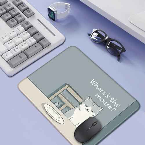 Non-Slip Mouse Pad Gaming Mouse Pad Small Mousepad for Computer, Laptop, Gamer, Cat Pattern, 8x10 inch