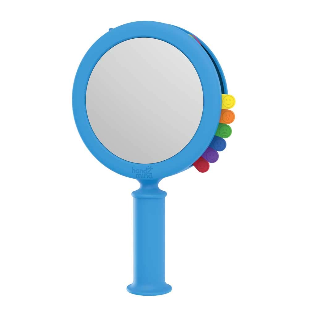 hand2mind See My Feelings Mirror, Play Therapy Toys, Mindfulness for Kids, Emotional Regulation for Kids, Social Emotional Learning Activities, Calm Down Corner Supplies, Calming Corner (Set of 1)