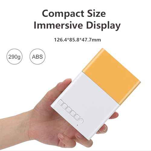 Mini Projector 1080P HD Portable Smart Projector, Video Projector for Bedroom with HiFi Stereo, HDMI/USB/Audio Compatible with Phone, Laptop, TV Stick, PS5