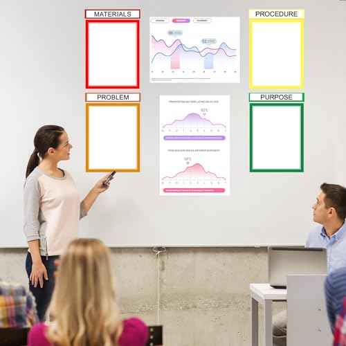 HAUTOCO 38 Sheets Science Fair Display Boards Supplies 28 Self Adhesive Presentation Science Subtitles 4 Science Fair Project Titles 6 Personalized Letter Stickers for Classroom Office, Colorful