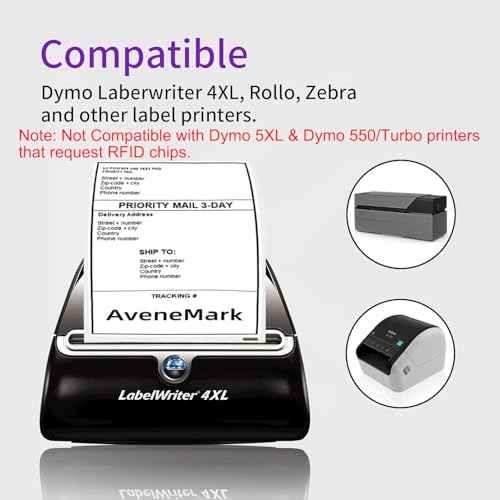 AveneMark 12 Rolls Compatible DYMO 30256 (2-5/16" x 4") Direct Thermal Labels - 3600 Labels