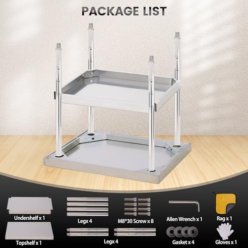 Stainless Steel Prep Table 18x24x35 in with Adjustable Undershelf – Heavy Duty Commercial Work Table
