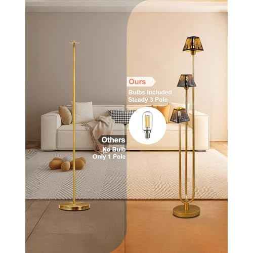 Lightdot Arc Floor Lamps for Living Room, Modern Standing Lamp with Hanging Drum Shade, Tall Standing Floor Lamp with Foot Switch, Over Couch Arched Reading Light for Bedroom, Office (Black)