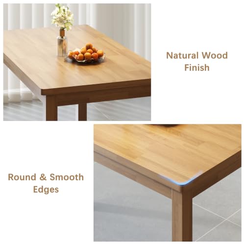 Zenflare 43.3" Desk with Chair Set - Solid Wood Farmhouse Home Office, Small Space Study Table