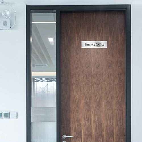 Lenink 6 Pack Name Plate Holder, Wall Mount Office Door Name Plate Holder for Meeting Room, Business Department, Warning Area 8¡± X 2¡± (Silver)
