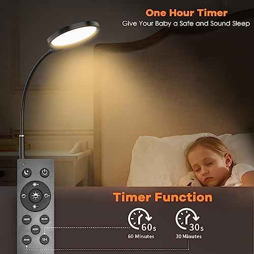LED Floor Lamps with Remote Dimmable Timing Eye Care Standing Reading Lamp for Living Room Bedroom Office