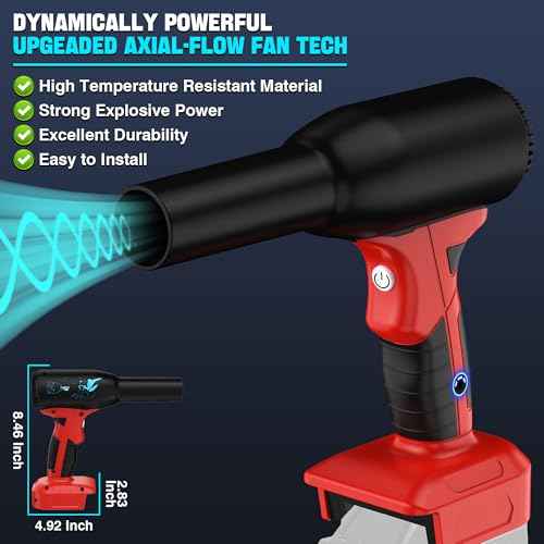 Cordless Dust Blower for Milwaukee 18V for M18 Battery,Leaf Blower for Milwaukee Jet Dry Mini Compressed Air Duster for Camping BBQ(Battery not Included)