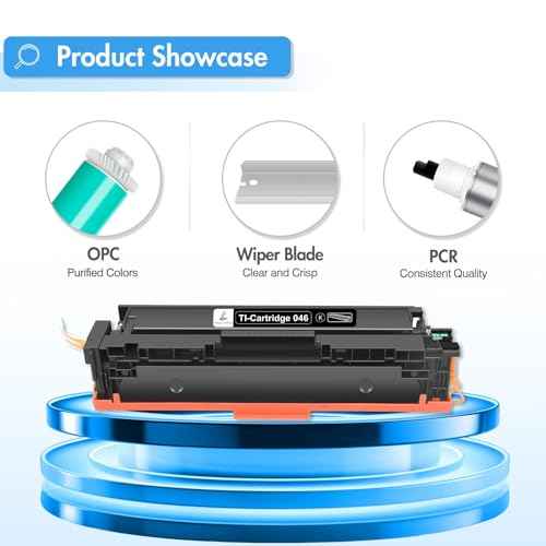 TRUE IMAGE 046 Black Toner Cartridge Compatible Replacement for Canon 046 046H Work for Canon Color ImageClass MF731Cdw MF733Cdw MF735Cdw LBP654Cdw Printer Ink 2-Pack
