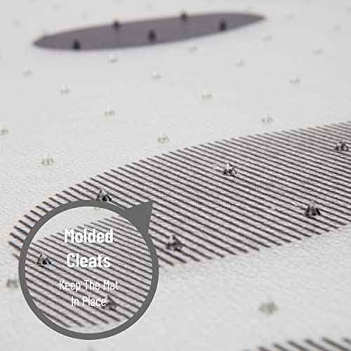 Mind Reader Office Chair Mat for Carpet, Under Desk Protector, Polycarbonate, 35.25" L x 47.25" W x 0.0625" H, Clear with Black Art