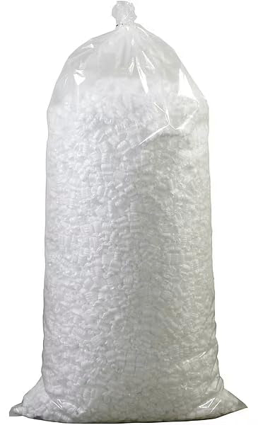 Packing Peanuts, White, 7 cu ft, Styrofoam Interlocking Anti-Static