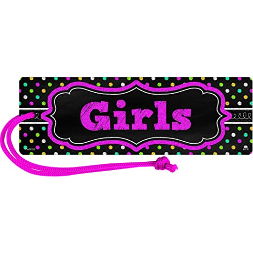 Teacher Created Resources Magnetic Girls Hall Pass - Bright Colors, 6.75" x 2.25"