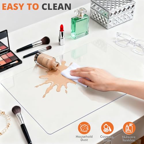 LovePads Clear 14x24-Inch Makeup Mat for Vanity and Dresser Cover