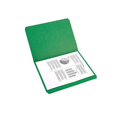 Staples 509653 Top-Tab File Folders Straight-Cut Tab Letter Size Green 100/BX