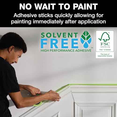 FrogTape Advanced Painters Tape, 2 Inch Wide (1.88-Inch x 45-Yard) Multi-Surface Tape with PAINTBLOCK, Conforms Around Curves & Contours, Tear-Free Removability, 1 Roll, Green