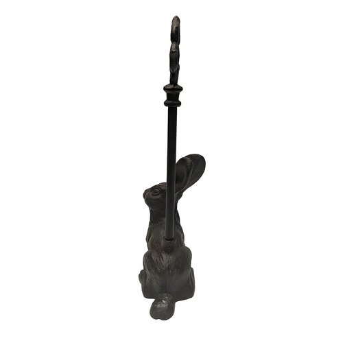 Treasure Gurus Heavy Cast Iron Rabbit Doorstop Carry Handle Door Stop Bunny Stopper Home Decor